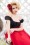 Pinup Couture - 50s Peasant Top in Black
