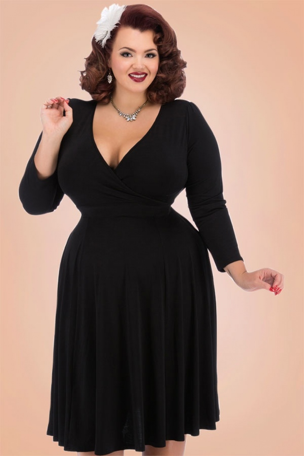 Vintage 50s Black Dress