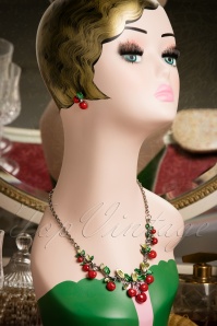  - 60s Fabulous Cherries Necklace and Earrings