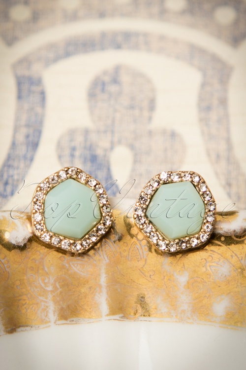  - 30s Juliette Classy Mint Earrings