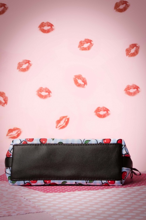 Sassy Sally - Cherry Make-up Bag Années 1950 en Bleu 6