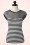 Steady Clothing - 50s Delinquent Top in Black and White Stripes