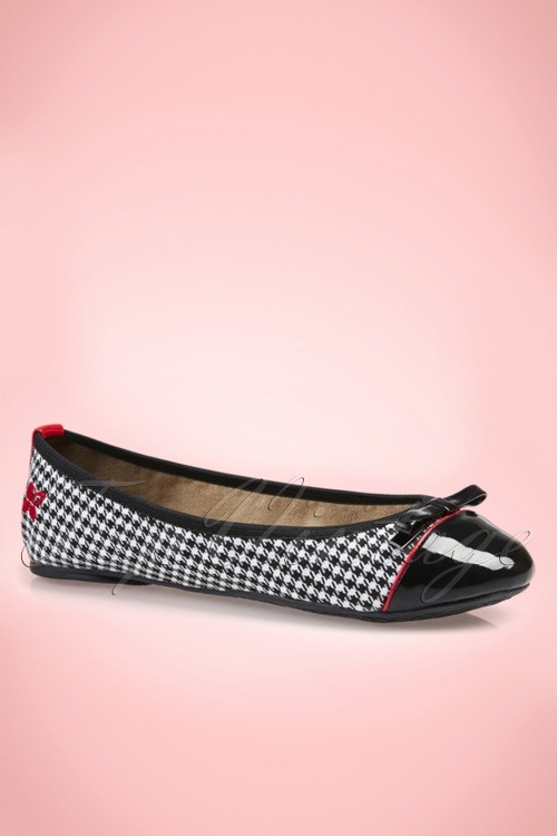 Foldable Ballerina Cara In Houndstooth