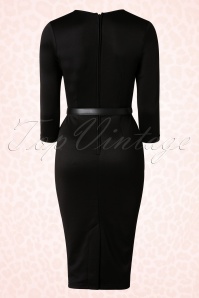 Pinup Couture - 50s Deadly Dames Misfits Pencil Dress in Black 10