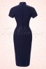 S Veronica Dress In Navy With Red Heart