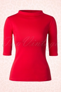 Heart of Haute - 60s Spy Top in Red