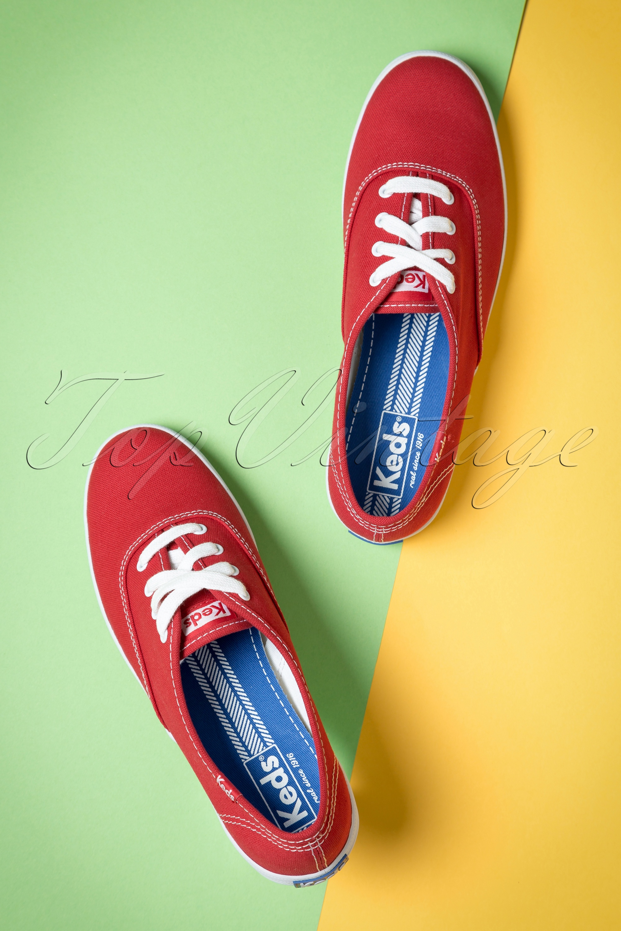 Keds - Champion Core-tekstsneakers in rood 2