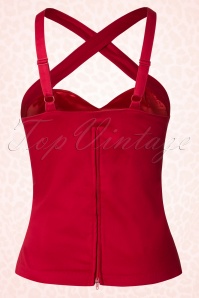 Pinup Couture - 50s Deadly Dames Vixen Top in Red 8