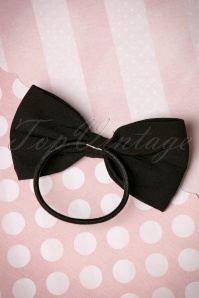 Banned Retro - 50s Lovestruck Bow Hair Band in Black 2