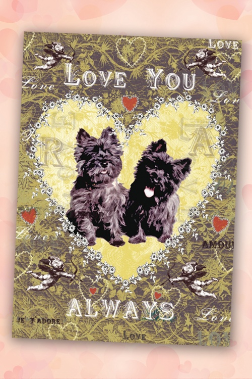  - Love You Always Greeting Card Années 50