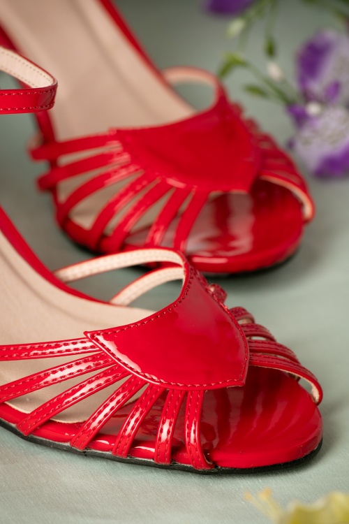 Banned Retro - Amelia sandalen in rood 4