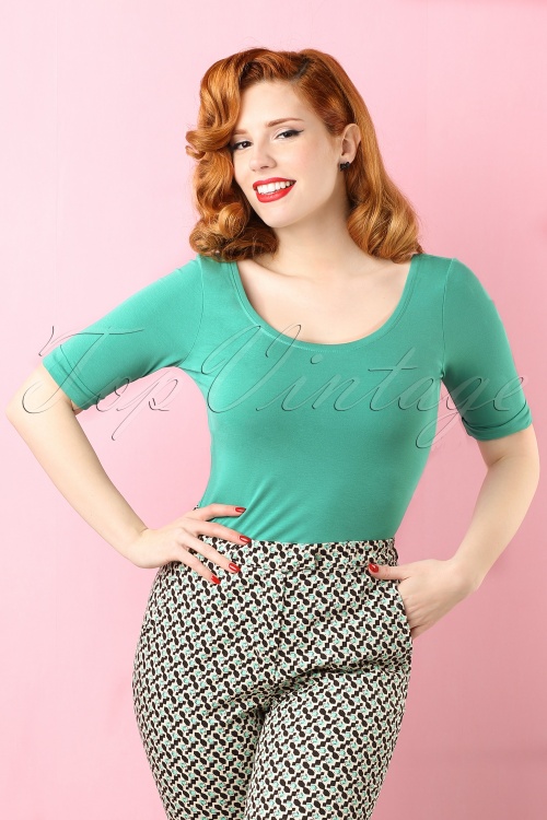 King Louie - 50s Ballerina Top in Red