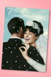  - Wedding Congratulations Greeting Card Années 1950