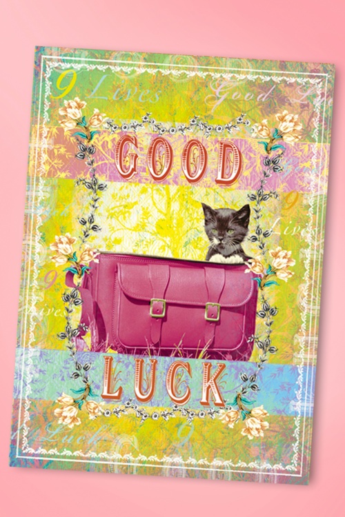  - 50s Good Luck Greeting Card