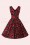 Dolly and Dotty - 50s Petal Cherry Swing Dress in Black 7