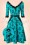 50s Jade Cat Swing Dress in Blue