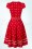 Vixen - 50s Gwyneth Sailor Swing Dress in Red 4