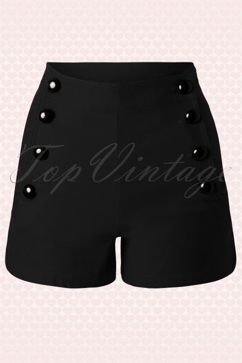 Vixen - 50s Miss Classy Black Shorts