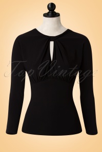 Pinup Couture - Laura Byrnes California Malia Top in Schwarz 2