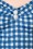 Collectif Clothing - 50s Dolores Painted Gingham Dress in Blue and White 5