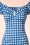 Collectif Clothing - 50s Dolores Painted Gingham Dress in Blue and White 4