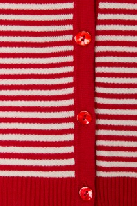 King Louie - 50s Marian Striped Cardigan in Red 3