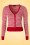 King Louie - Marian Gestreifte Strickjacke in Rot