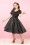 Vestido estilo años 50 Mimi Polkadot Swing en negro