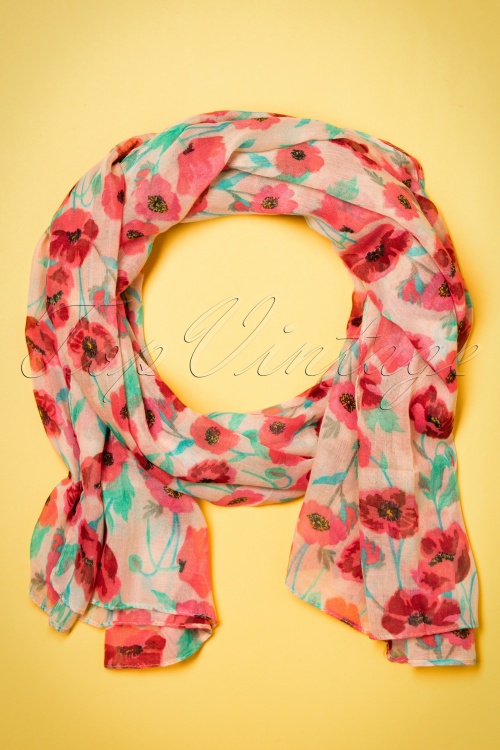 Kaytie - 60s I Love My Poppy Scarf