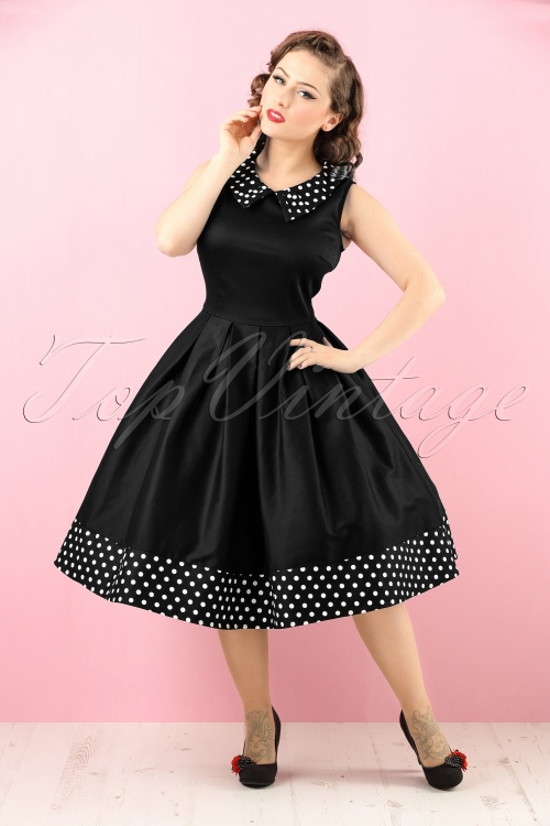 Dolly Do Black Swing Polkadot Dress 102 10 17224 20160111 0011 bewerkt crop