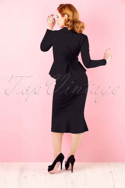 Heart of Haute - 50s Diva Suit Jacket in Black 5