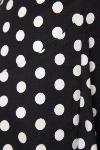 Collectif Clothing - Hepburn Polkadot poppenjurk in zwart en wit 5