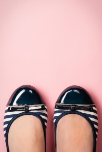 Butterfly Twists - Foldable Ballerina Cara in Navy and White Stripes 3