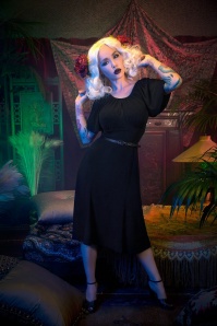 Pinup Couture - 40s Butterfly Dress in Black Crêpe 3