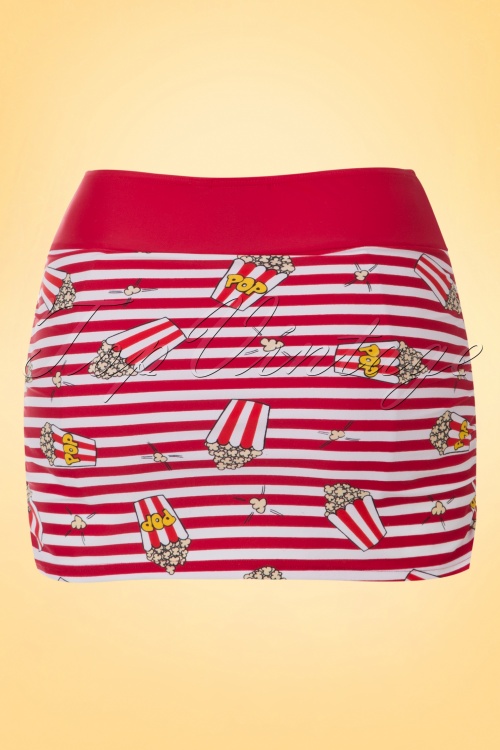 Banned Retro - Roxie Popcorn Bikini Pants Années 50 en Rouge 4
