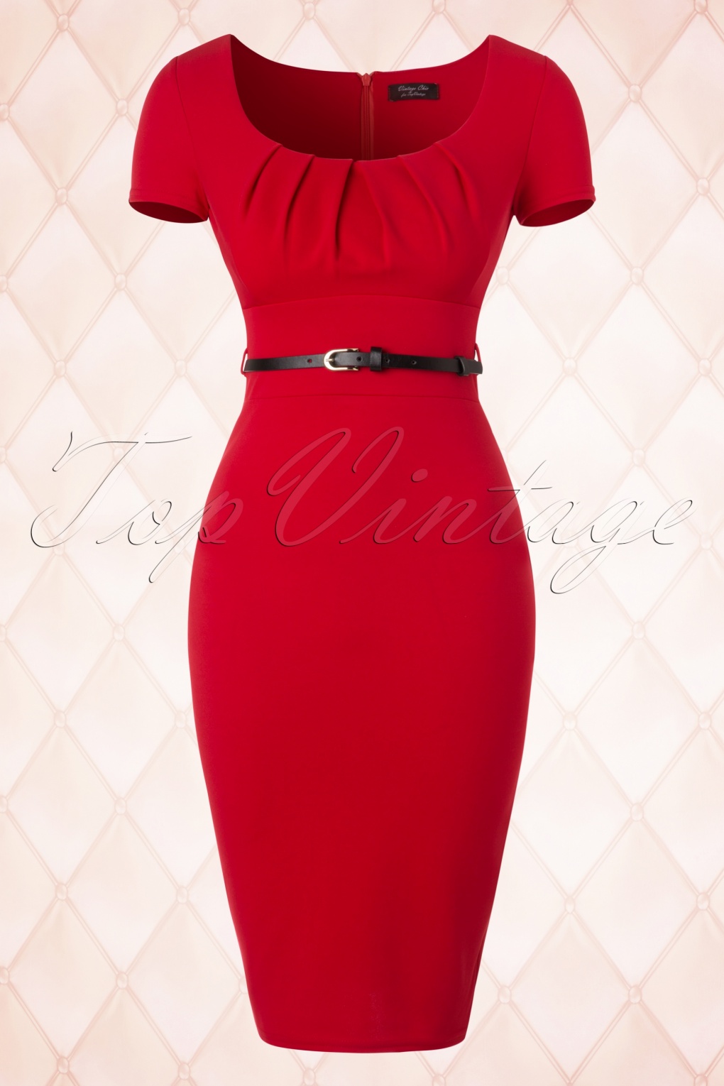 50s Marcella Pencil Dress in Red