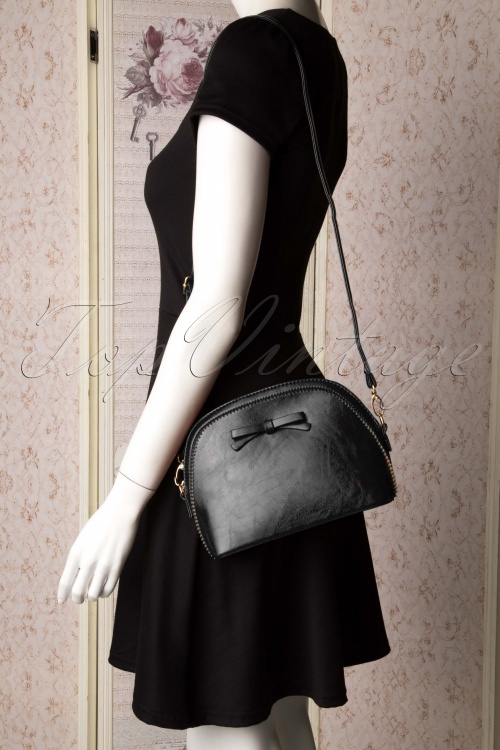 Kaytie - 50s The Cutest Bow Bag Ever in Black 7