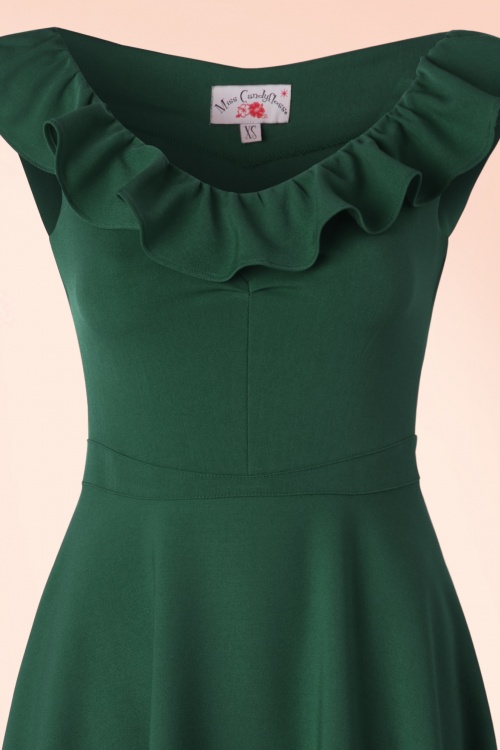 Miss Candyfloss - 50s Narcisa Swing Dress in Forest Green 3