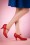 Zapatos de tacón Bettie de los años 50 en rojo