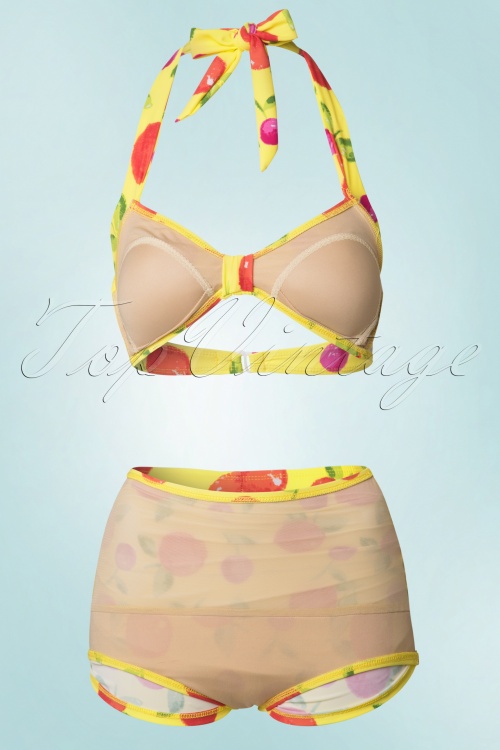 Esther Williams - 50s Delicious Multi Bikini in Yellow 7