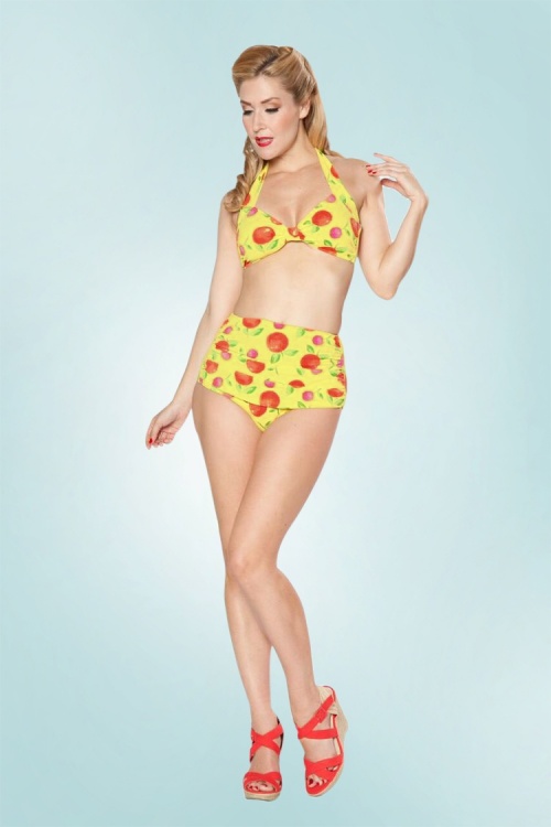 Esther Williams - 50s Delicious Multi Bikini in Yellow 3