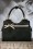 La Parisienne - 40s Audrey Bow Handbag in Black and Cream 