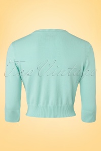 Collectif Clothing - 50s Lucy Strawberry Cardigan in Mint 4