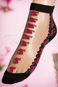 Juliette's Romance - Romantic Rosy Socks Années 30 en Fuchsia