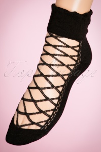 Juliette's Romance - 30s Victoria Socks in Black