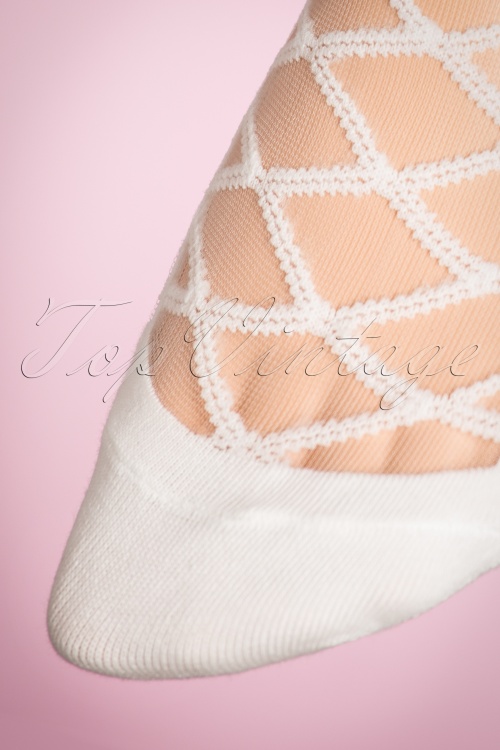 Juliette's Romance - Victoria Socks Années 30 en Blanc 2