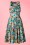 Hearts & Roses - Daisy Lilly Floral Swing Dress Années 50 en Turquoise 3