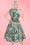Hearts & Roses - Daisy Lilly Floral Swing Dress Années 50 en Turquoise 9