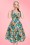 Hearts & Roses - Daisy Lilly Floral Swing Dress Années 50 en Turquoise 8