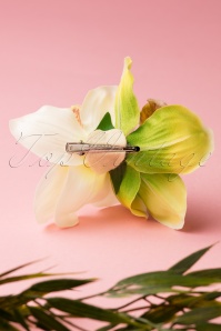Lady Luck's Boutique - 50s Double Orchid Double Pretty Hair Clip 3
